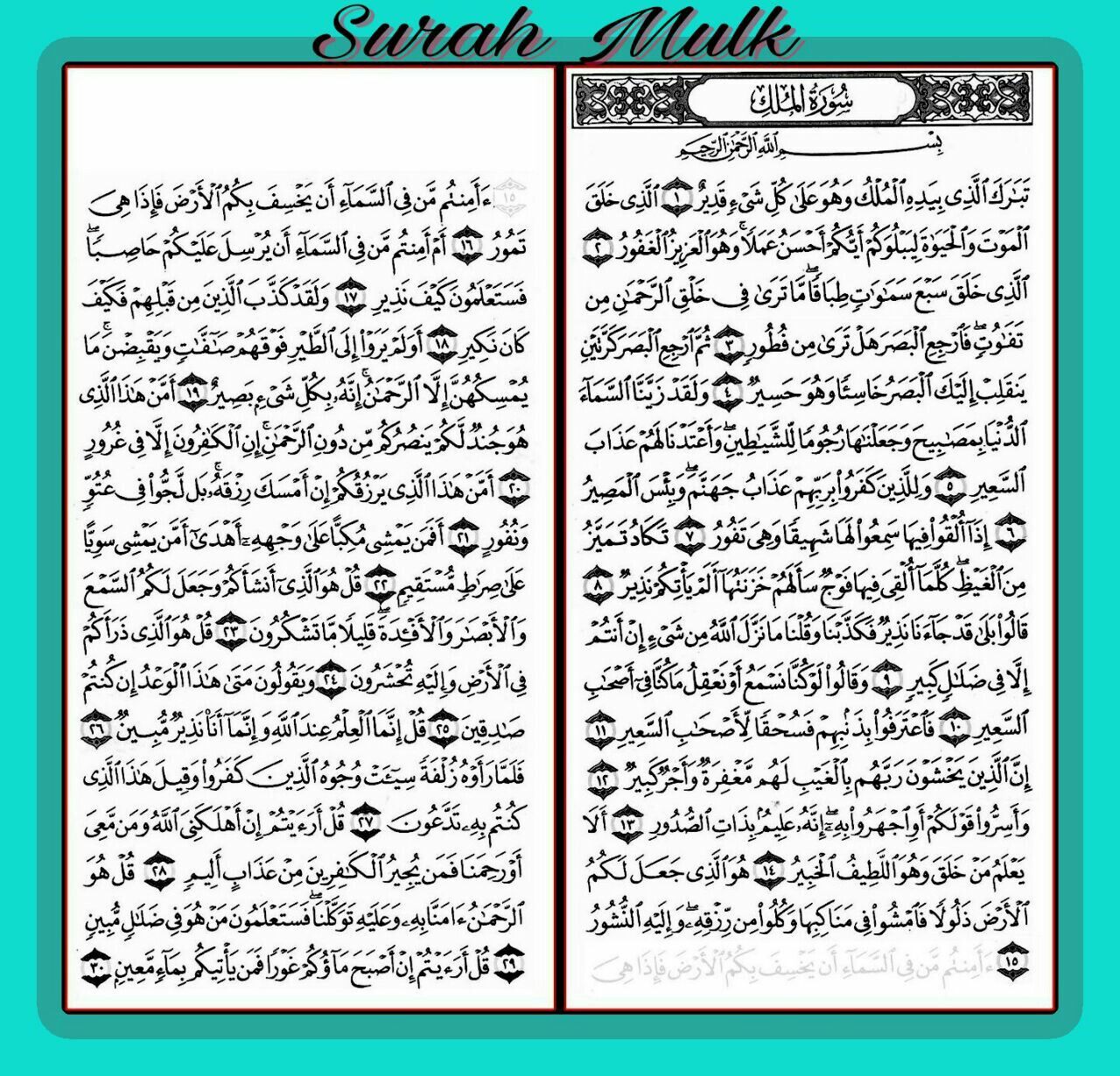 read surah mulk pdf